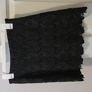 Black lace skirt